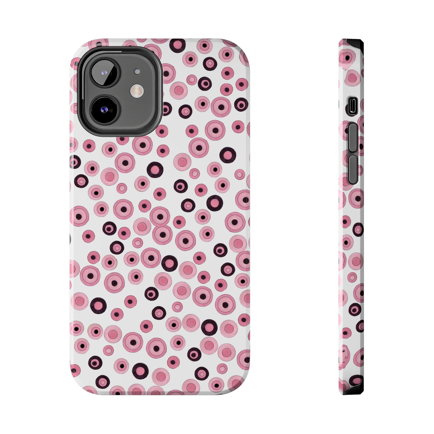 Dots White / Pink Phone Case
