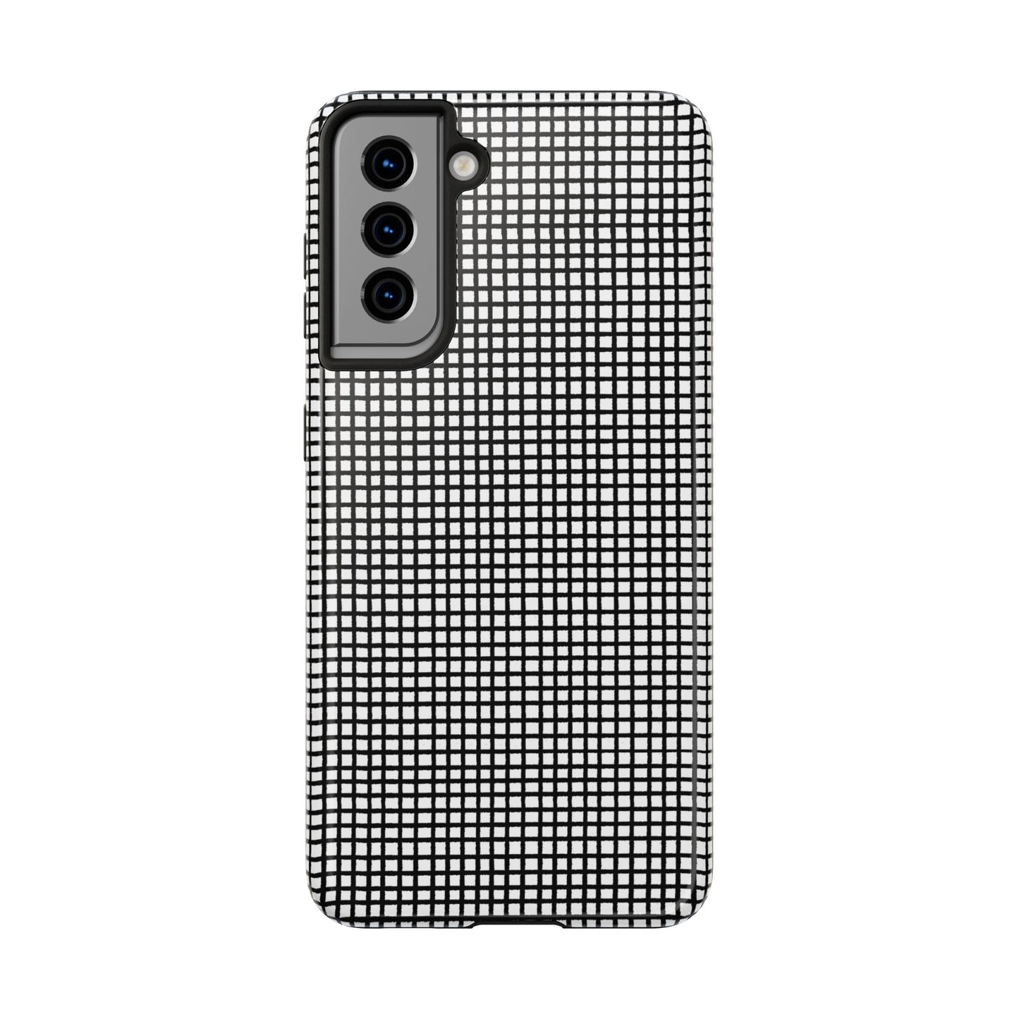 Gingham Black / White Phone Case