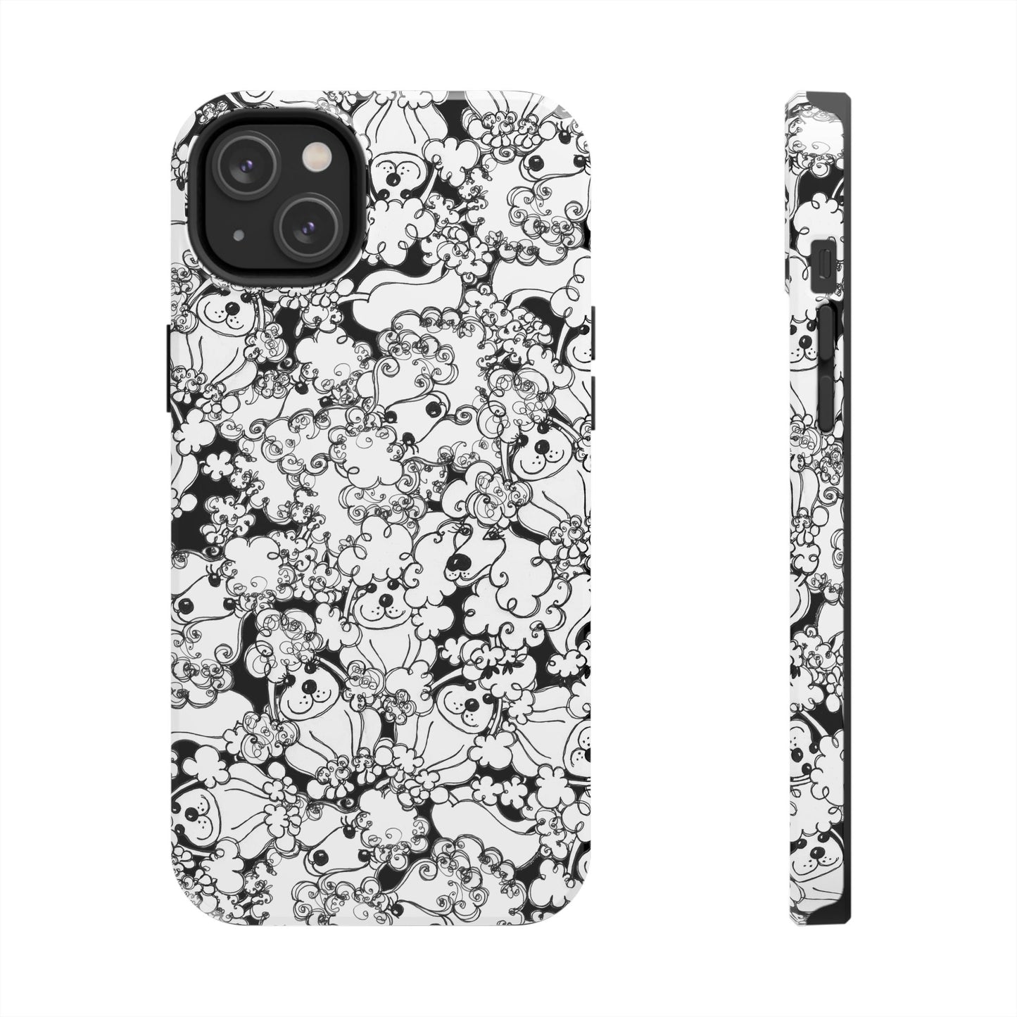 Poodle Party Black Phone Case