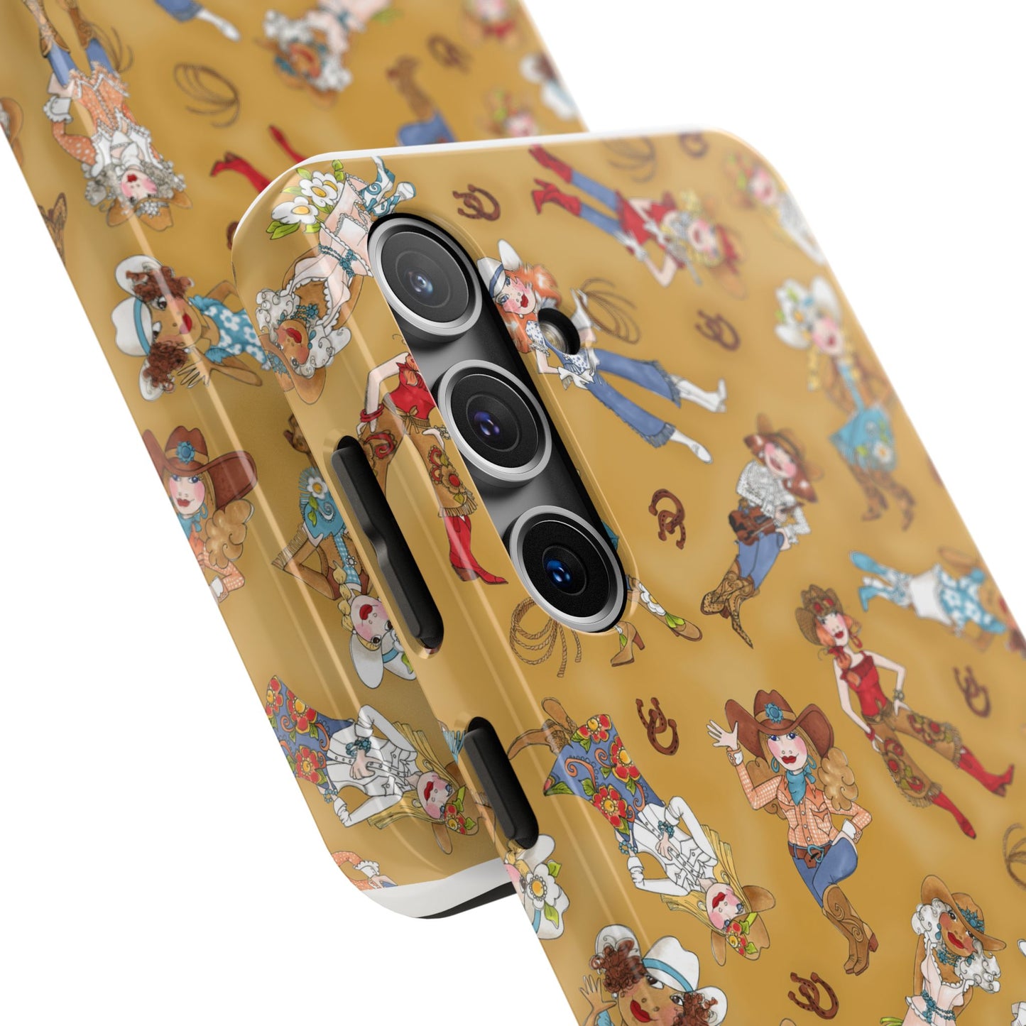 Tossed Cowgirls Tan Phone Case