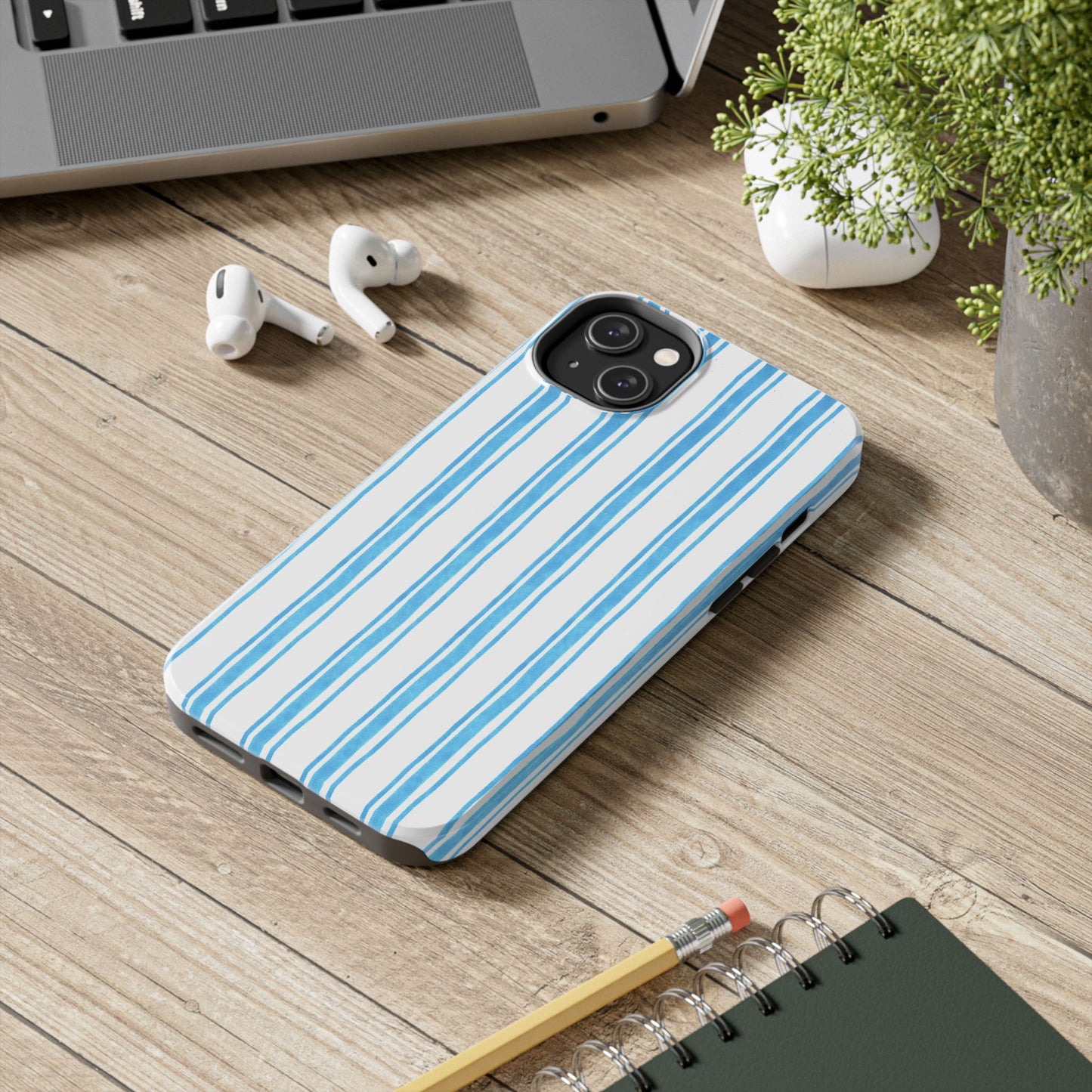 Awning Stripe Turquoise Phone Case