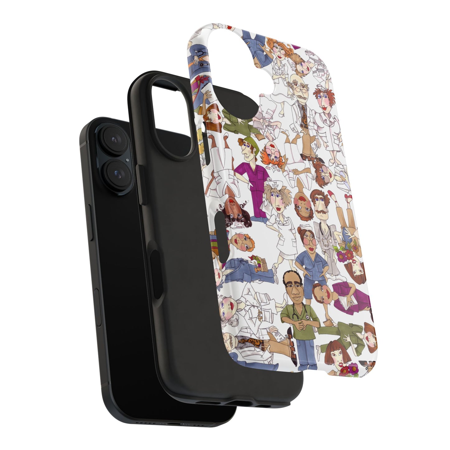 Diverse Nurse White Phone Case