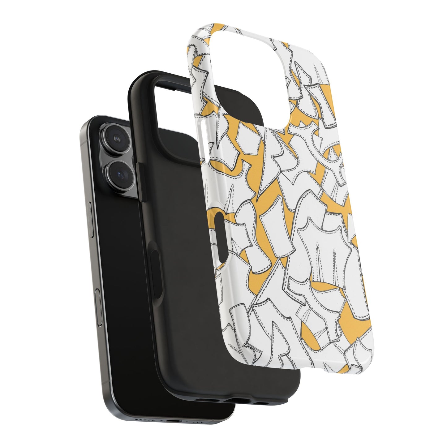 Pattern Pieces Yellow Phone Case