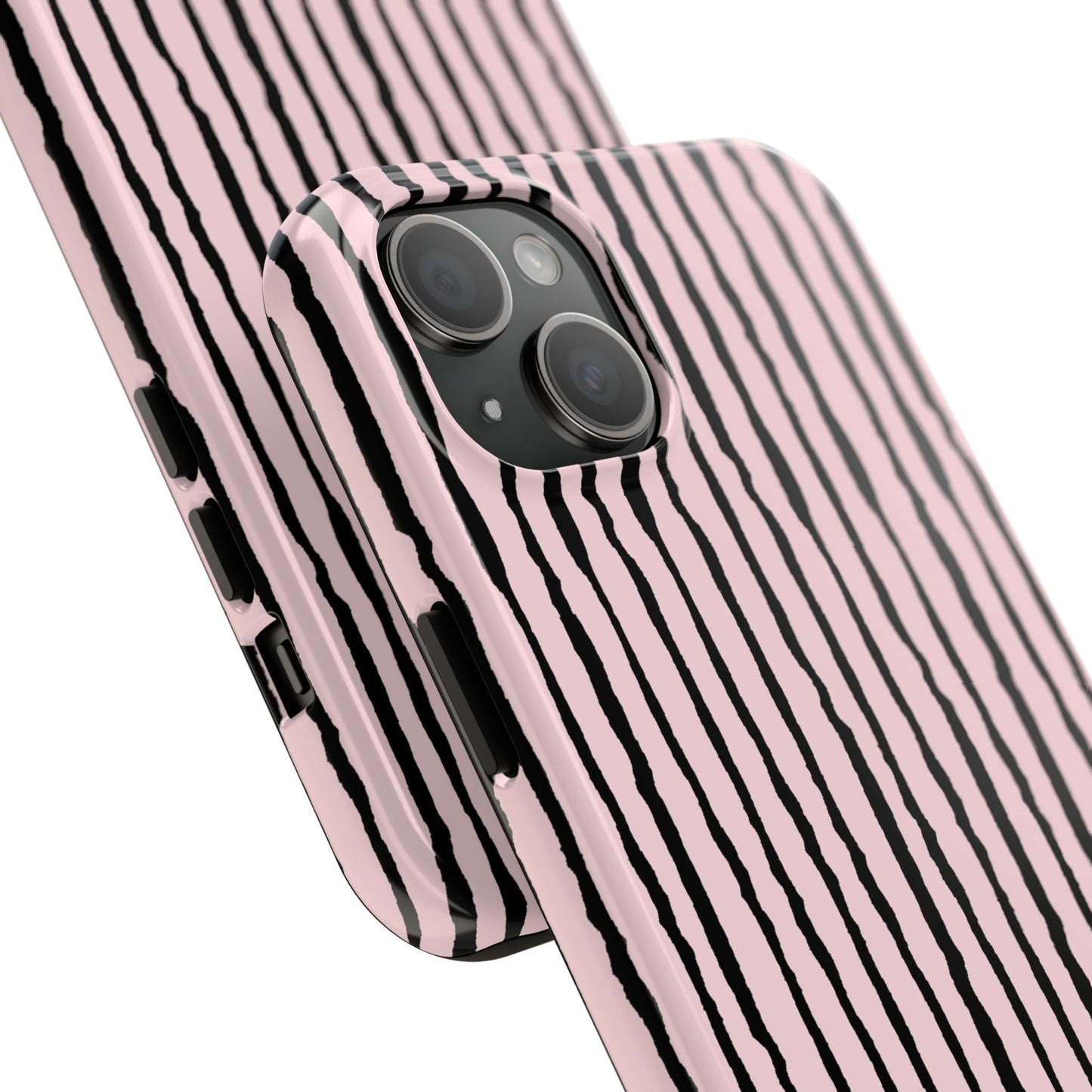 Sorta Stripe Light Pink / Black Phone Case