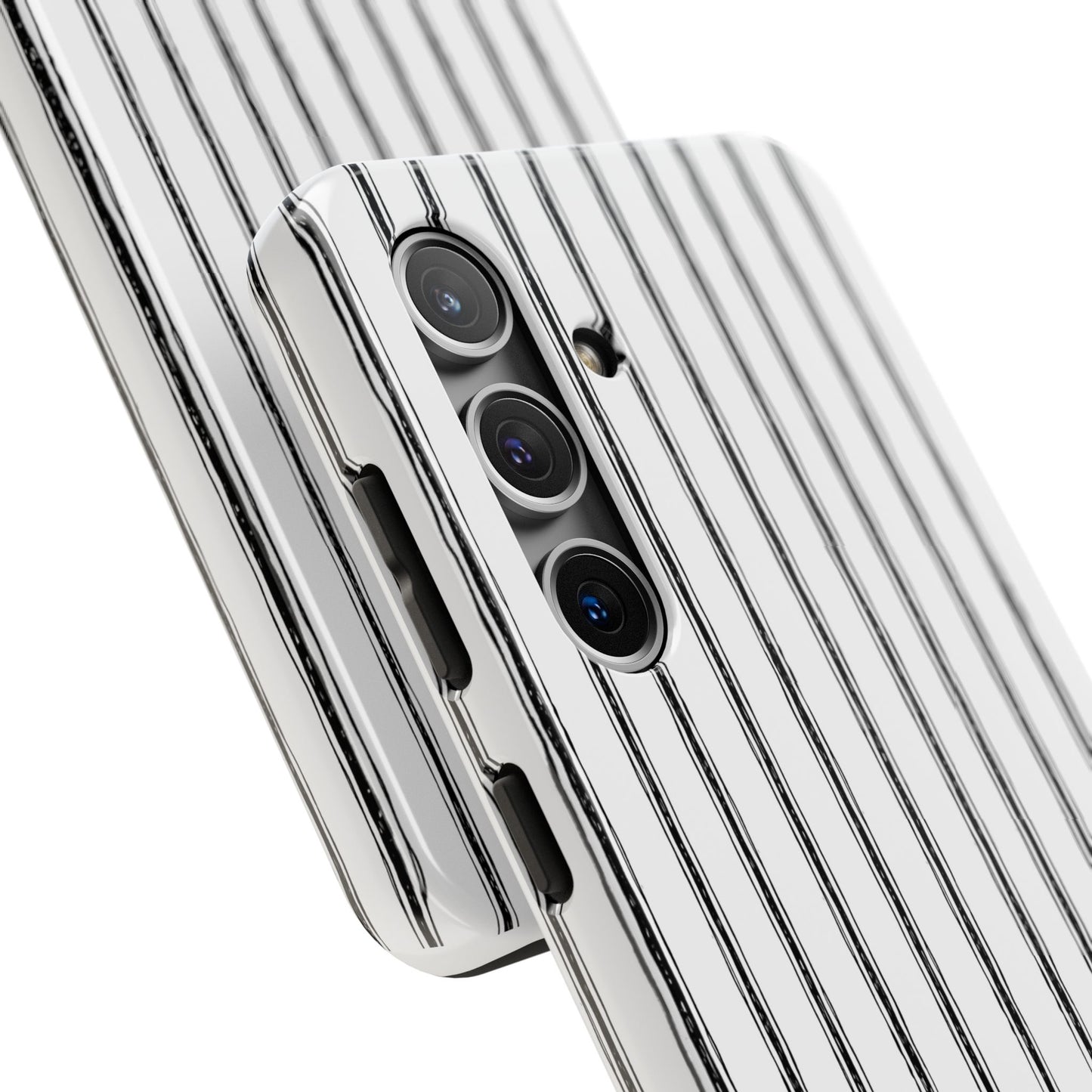Napkin Stripe White / Black Phone Case