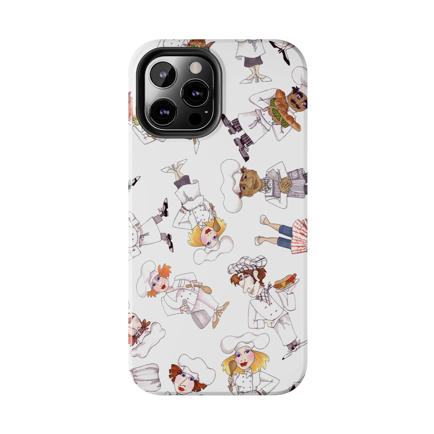 Tossed Chefs White Phone Case