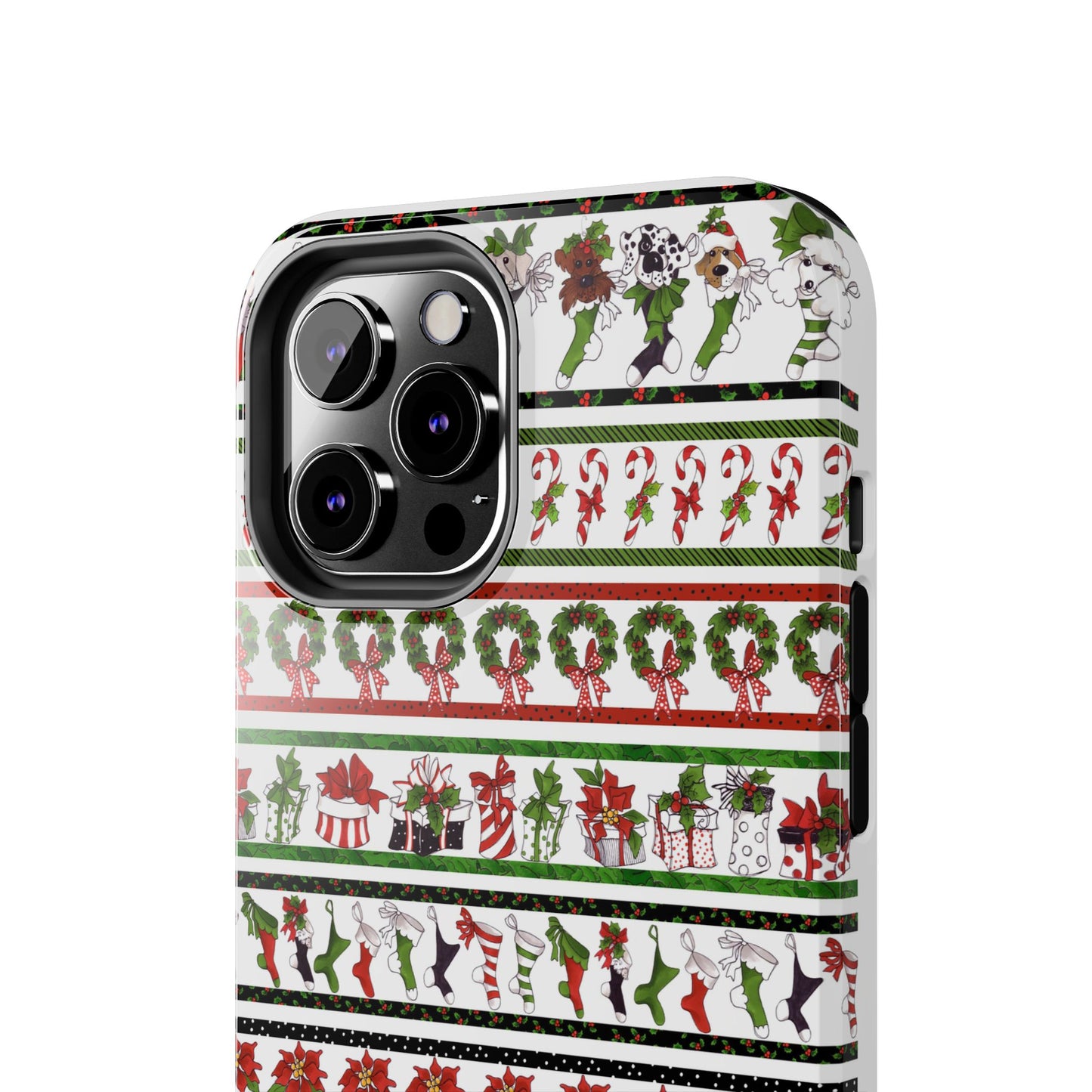 Holiday Borders White Phone Case