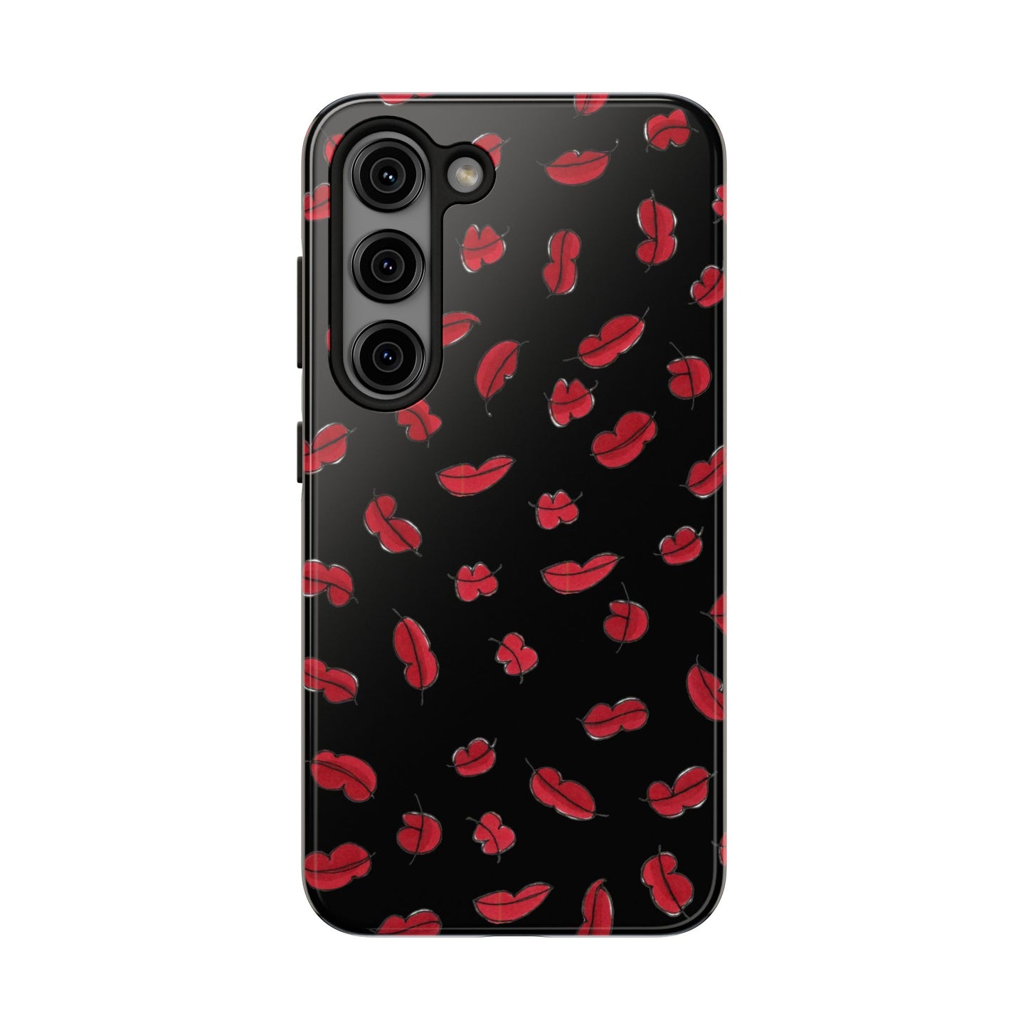 Lotsa Lips Black Phone Case