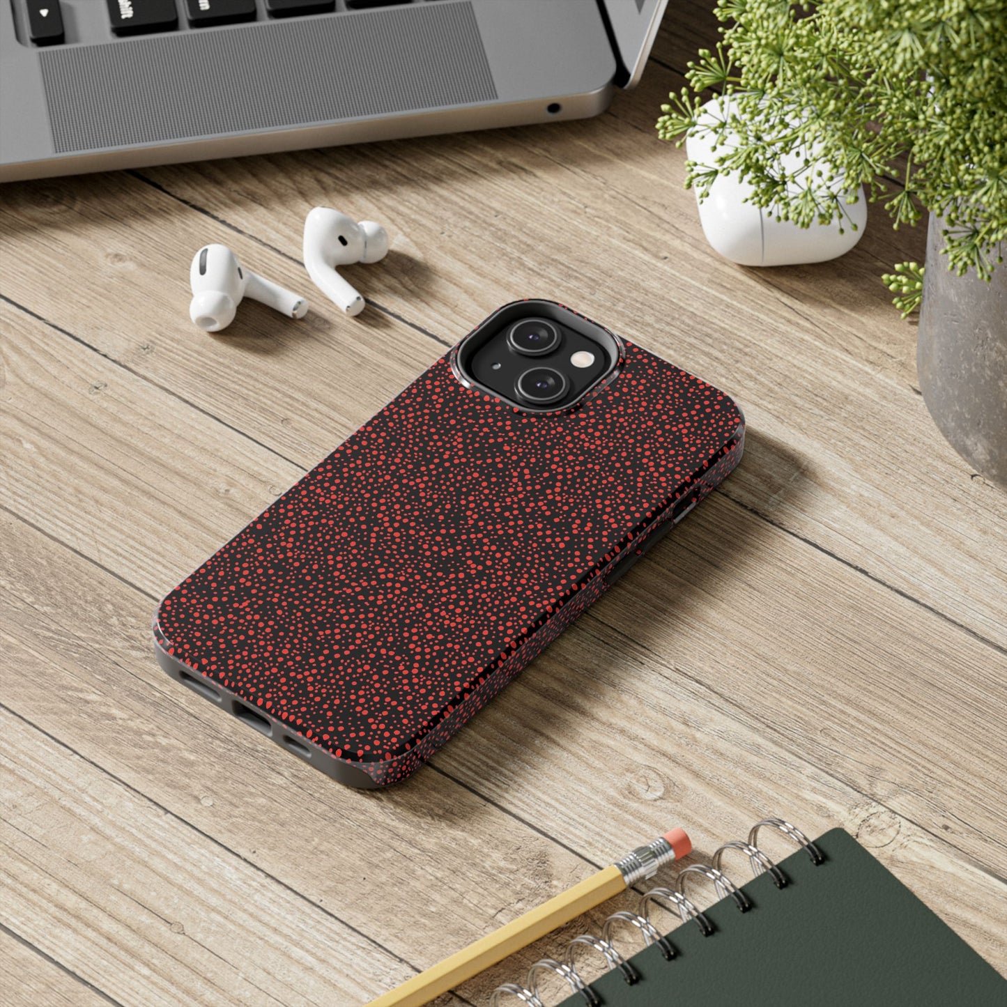 Confetti Red / Black Phone Case
