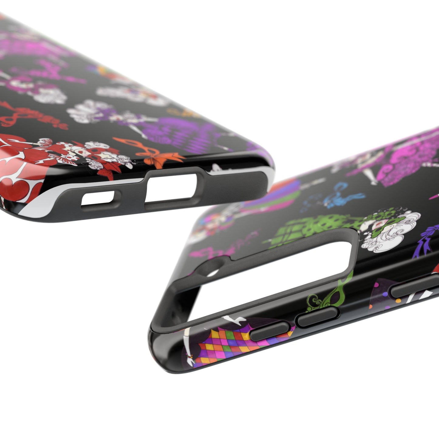 Tossed Masquerade Ladies Black Phone Case