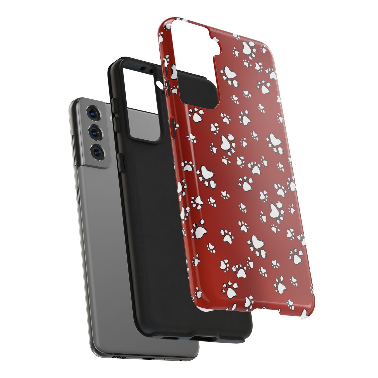 Paw Flakes Red Phone Case