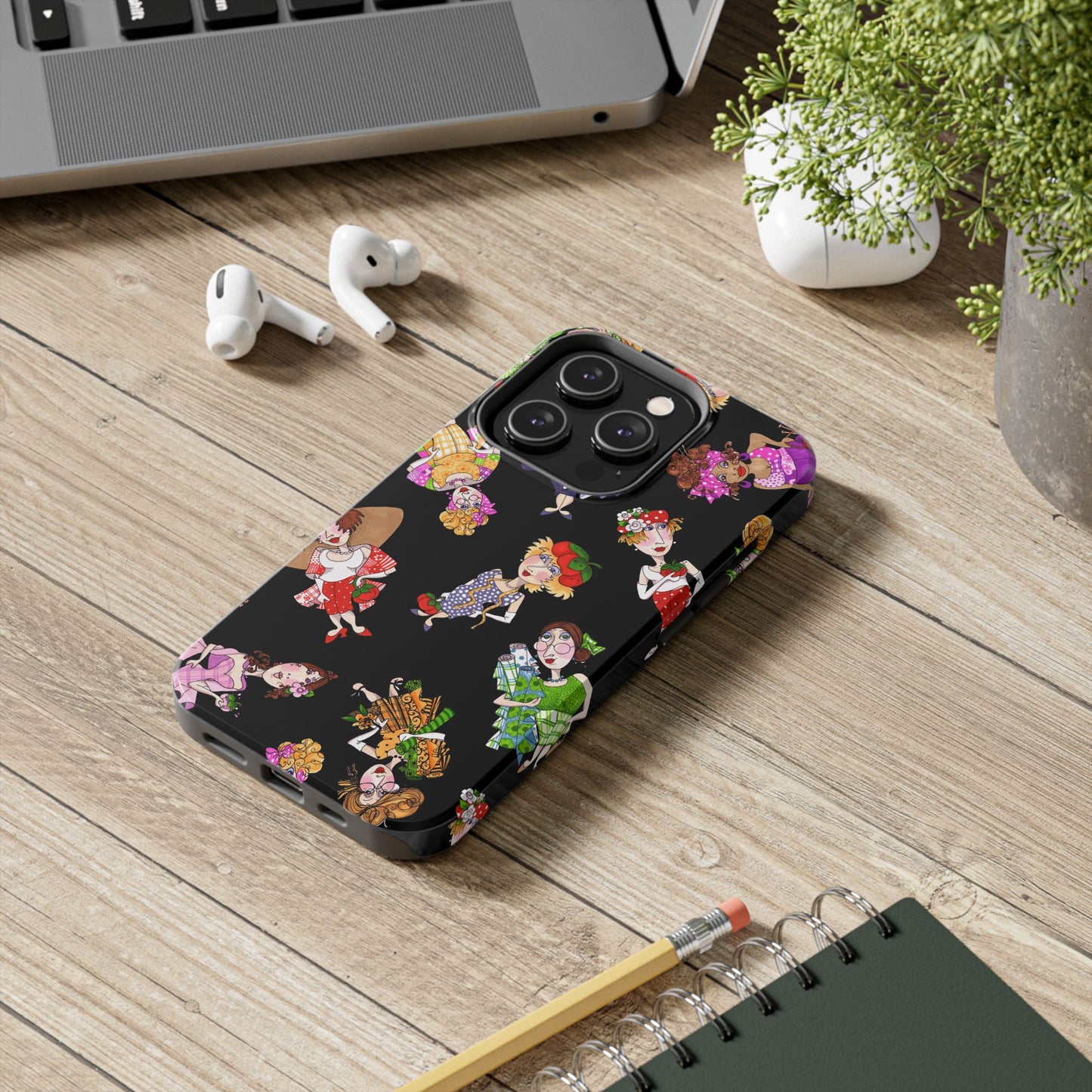 Fun Ladies Tossed Black Phone Case