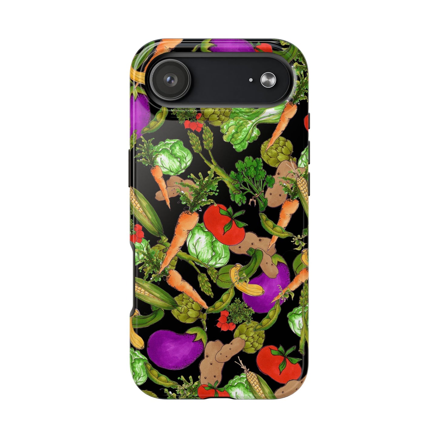 Veggie Jungle Black Phone Case