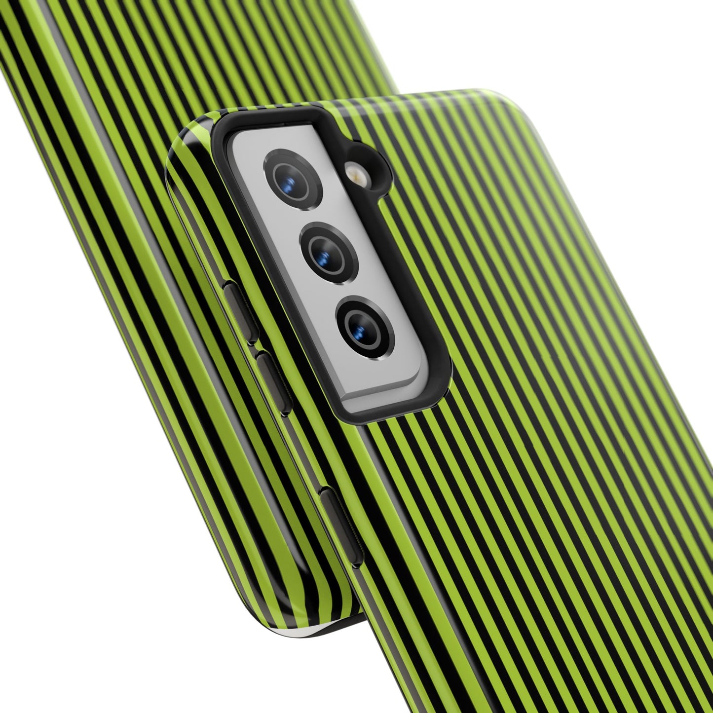 Stripe Green / Black Phone Case