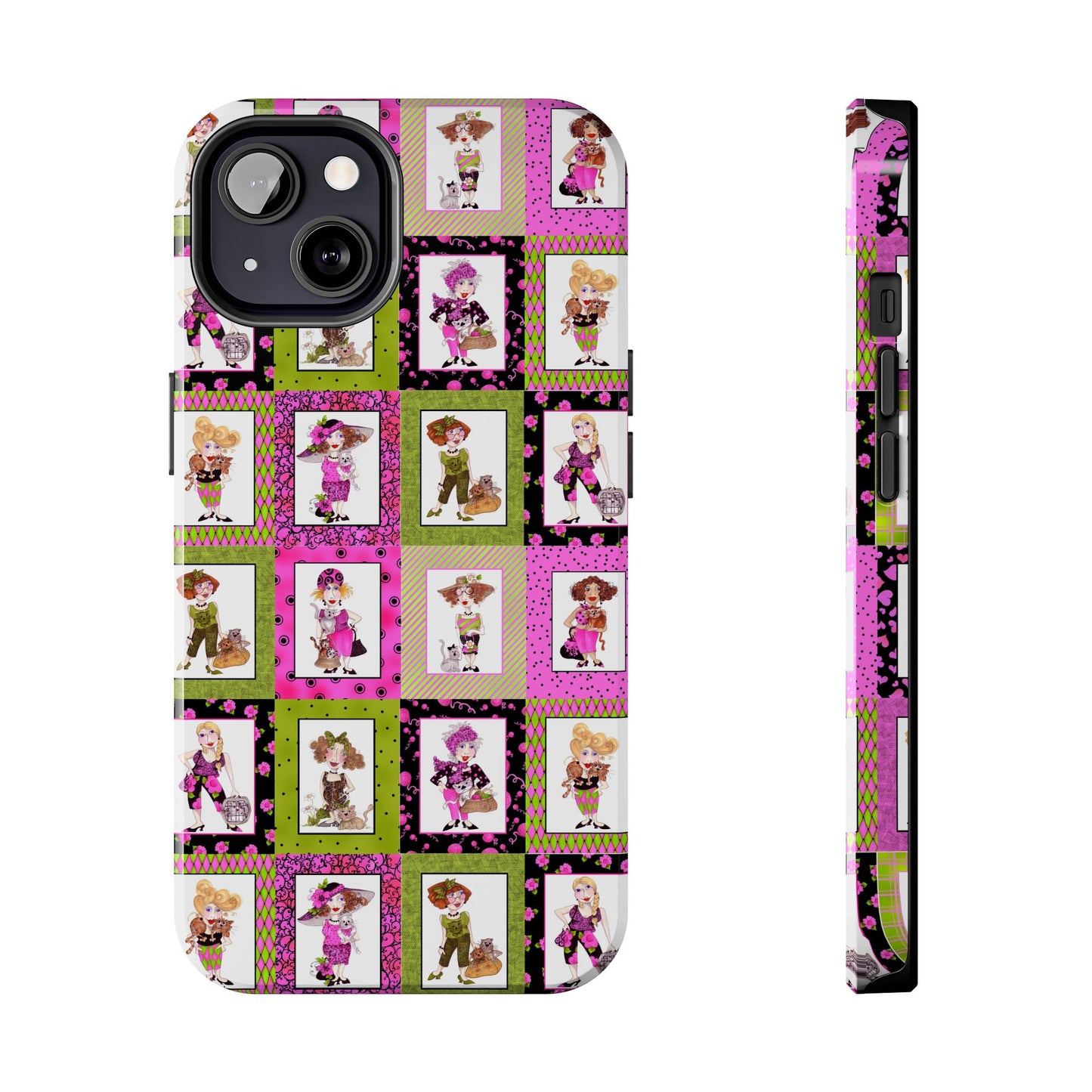 Cat Ladies Cerise Phone Case