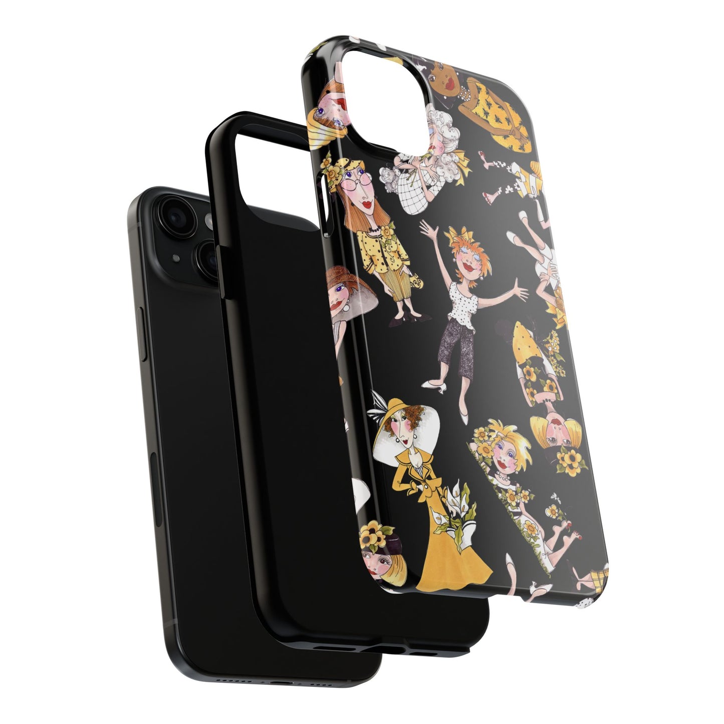Bee Tossed Black Phone Case