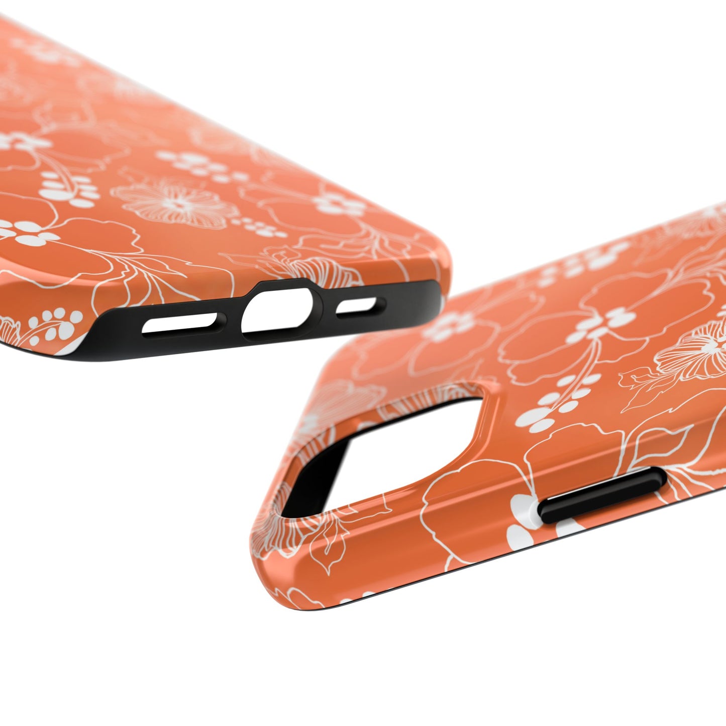 Lacey Hibiscus Coral Phone Case