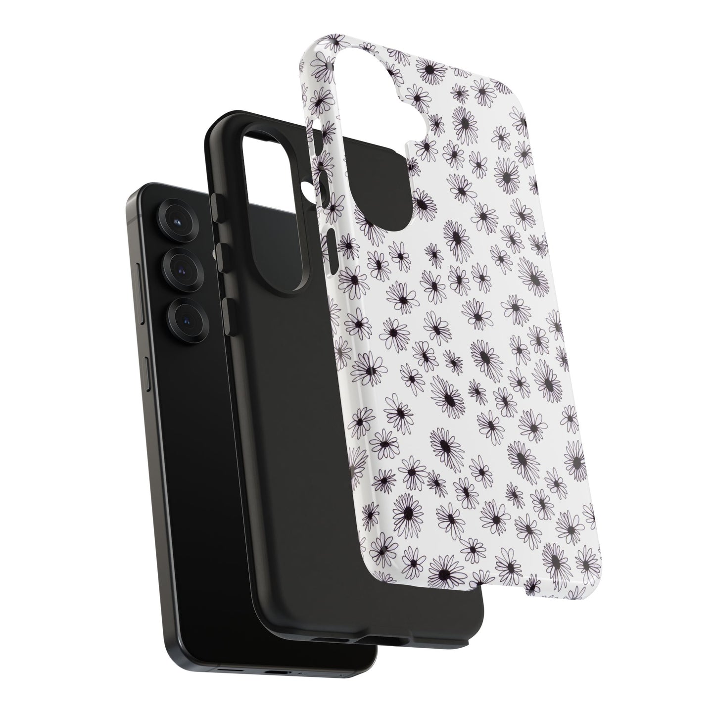 Random Daisy White / Black Phone Case