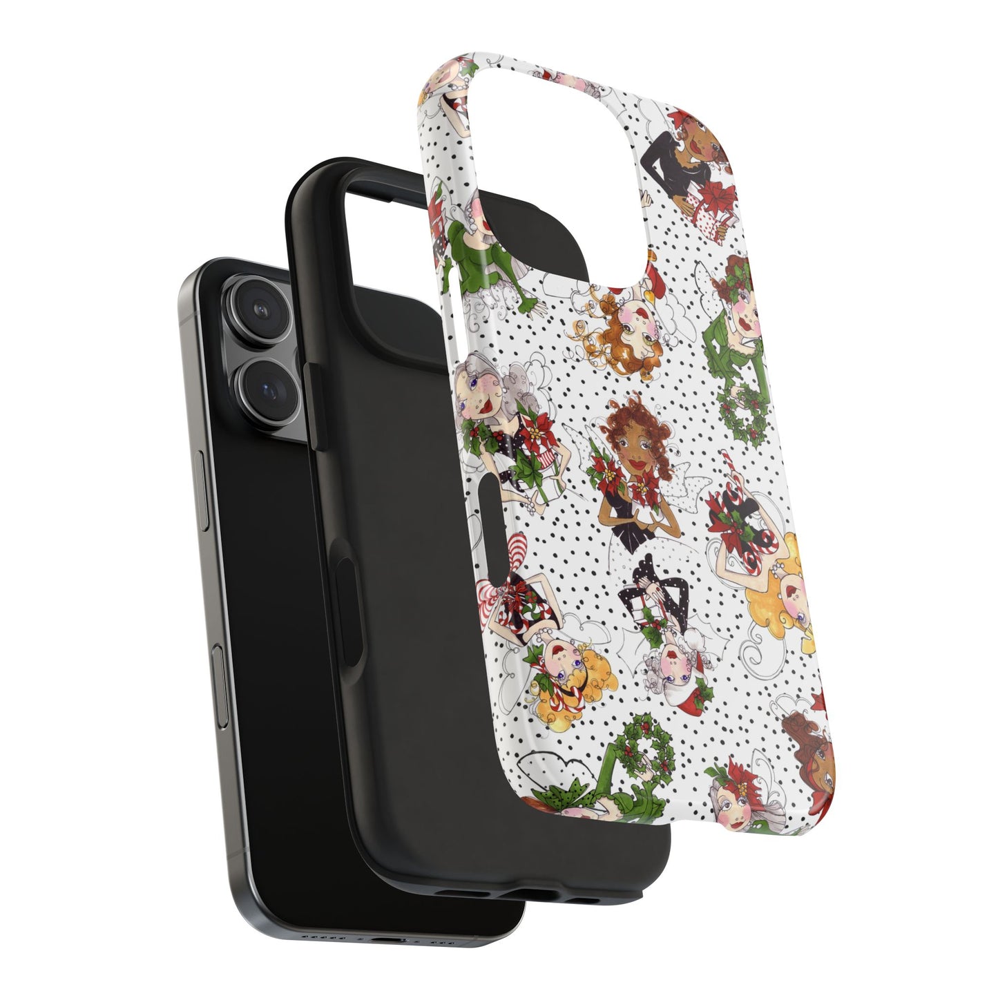 Fairy Toss White / Black Phone Case