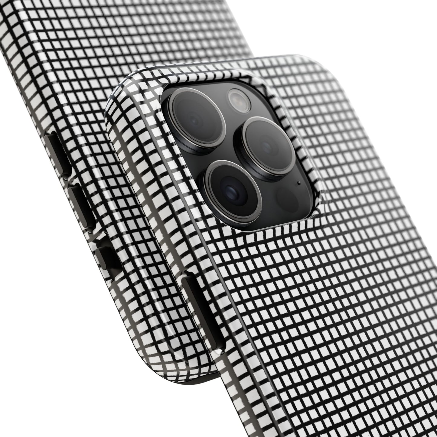 Gingham Black / White Phone Case