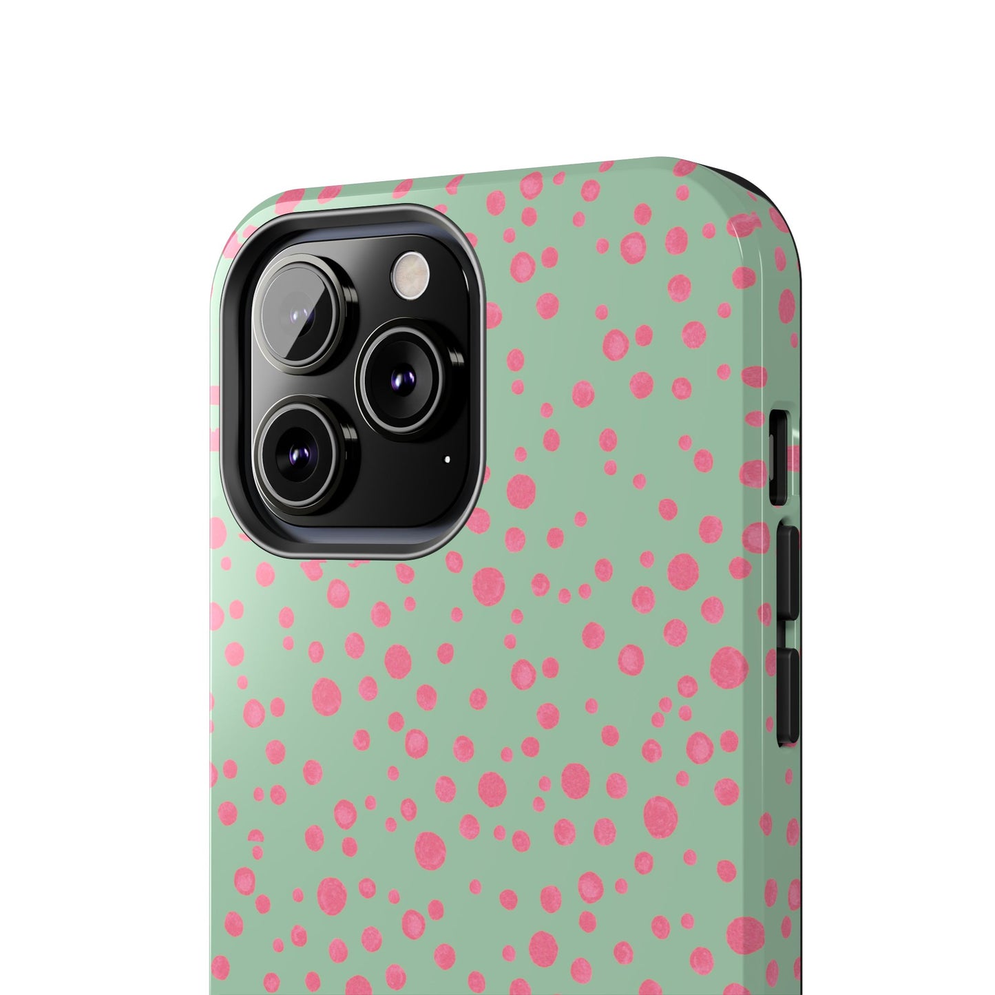 Balloon Dots Sage / Pink Phone Case