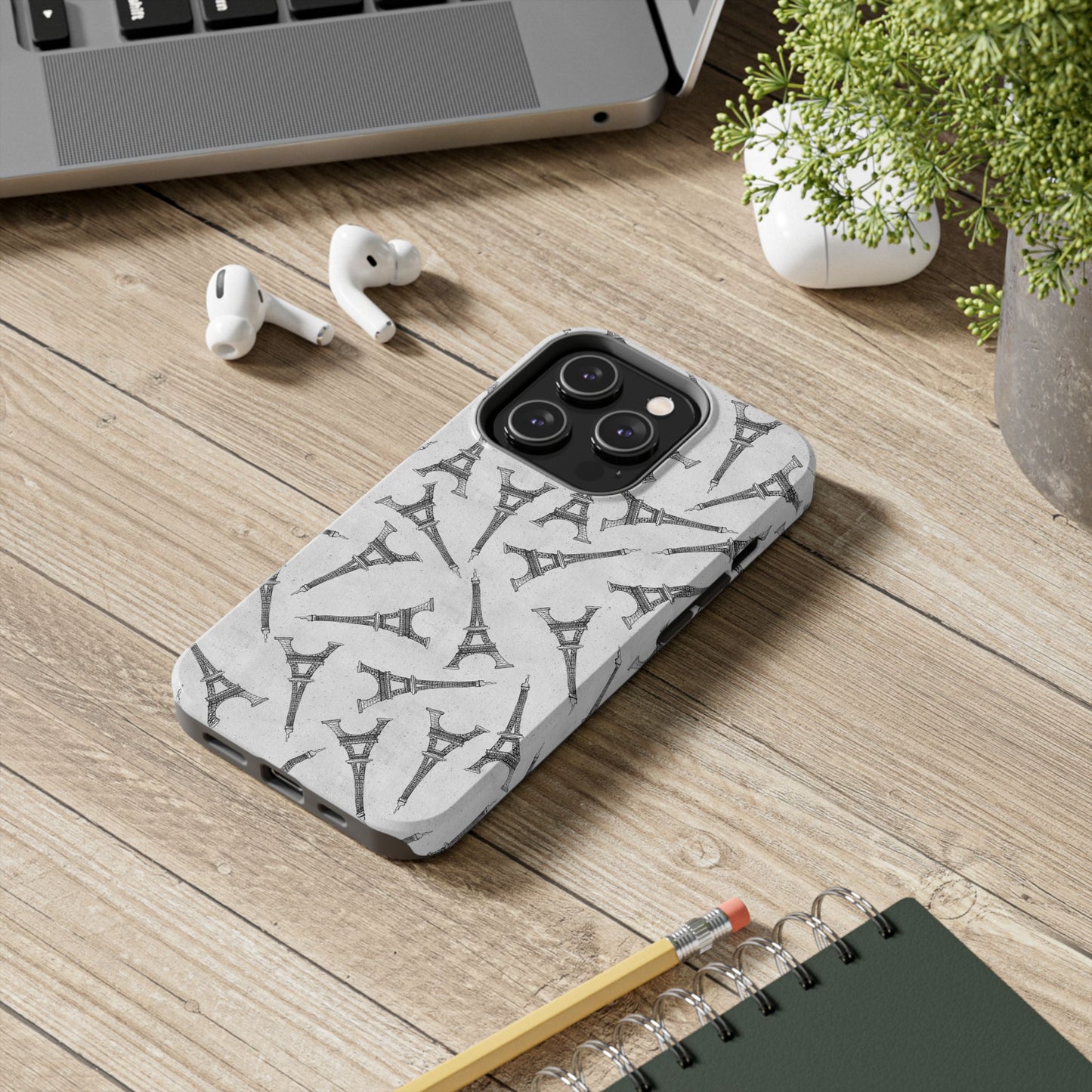 Eifelesque Silver Phone Case