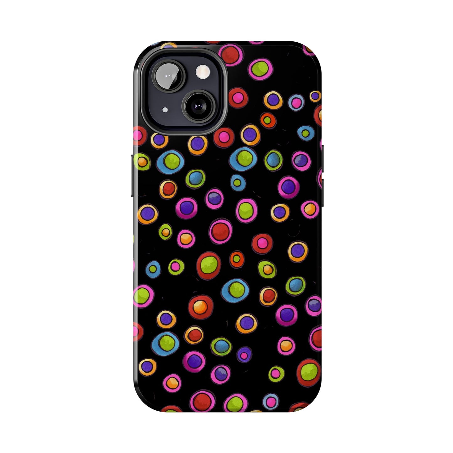 Dopey Dots Black Phone Case