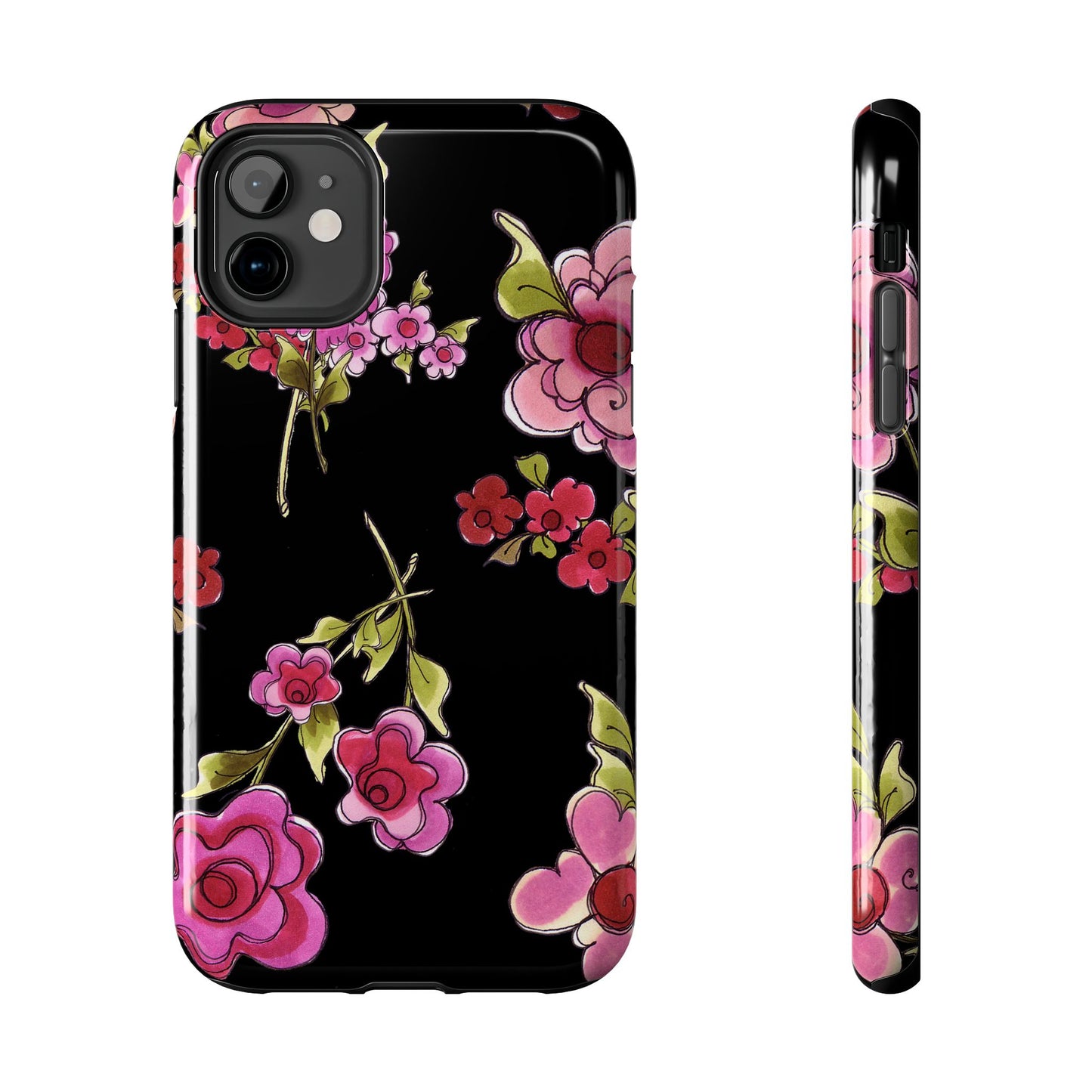 Jumbo Floral Black Phone Case