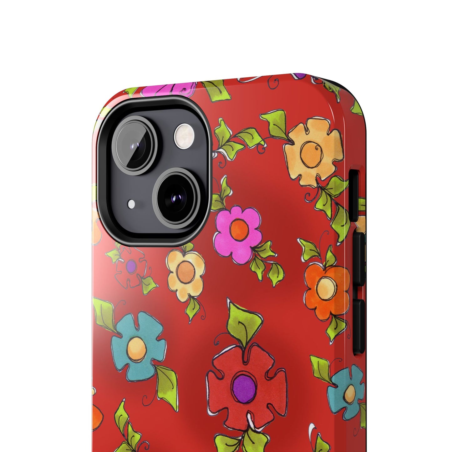 Happy Blooms Red Phone Case