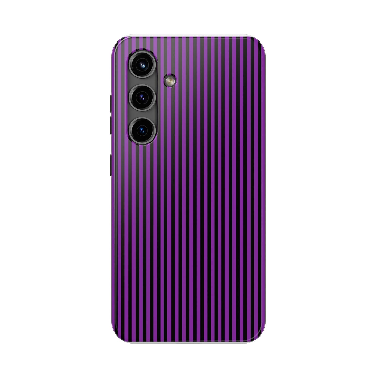 Stripe Purple / Black Phone Case