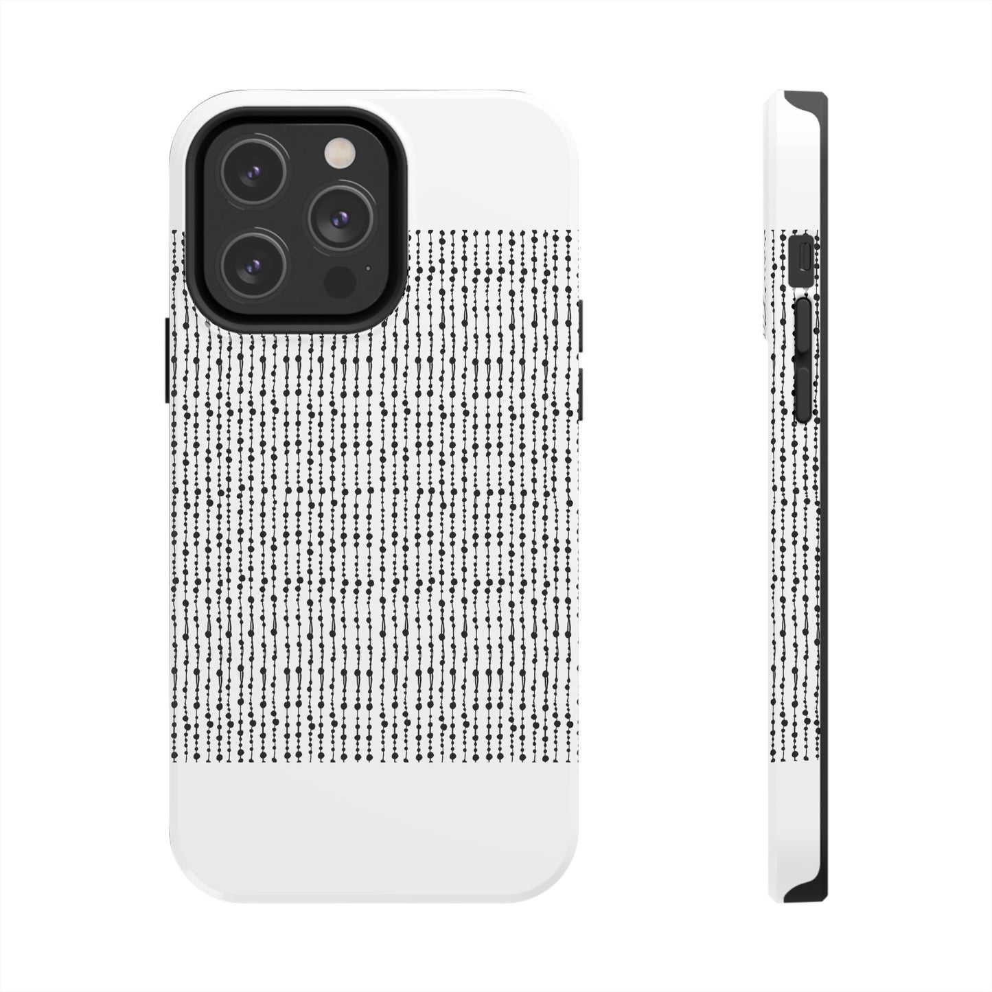 Beaded Curtain White / Black Phone Case