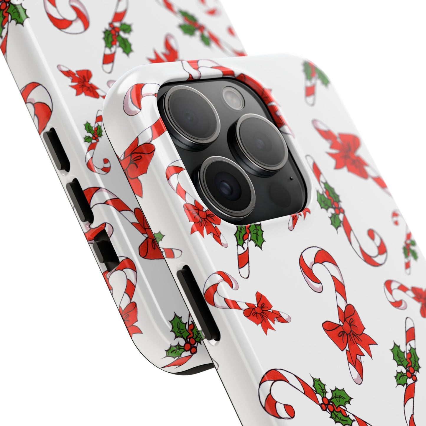 Candy Cane Crowd White Phone Case