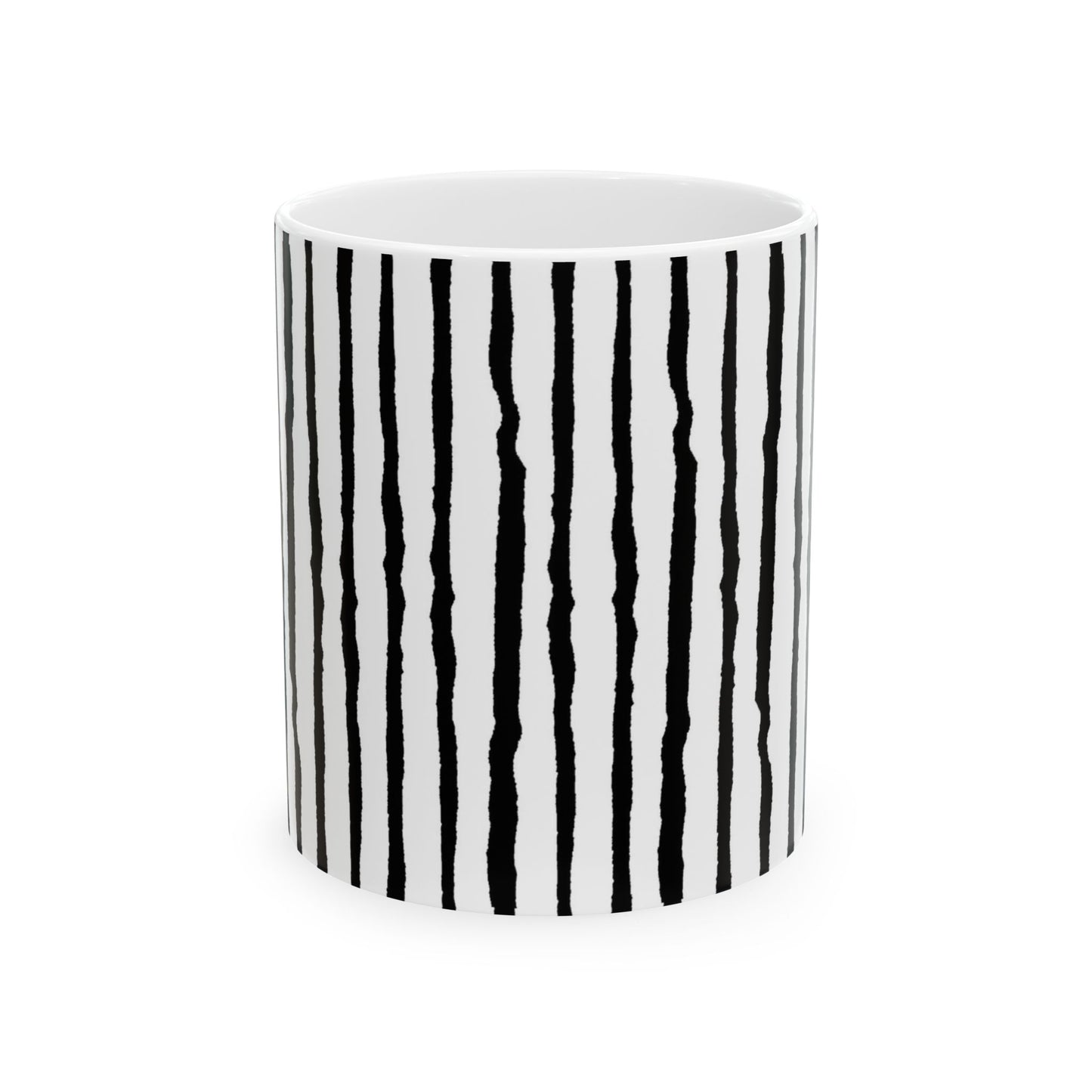 Sorta Stripe White / Black Cup