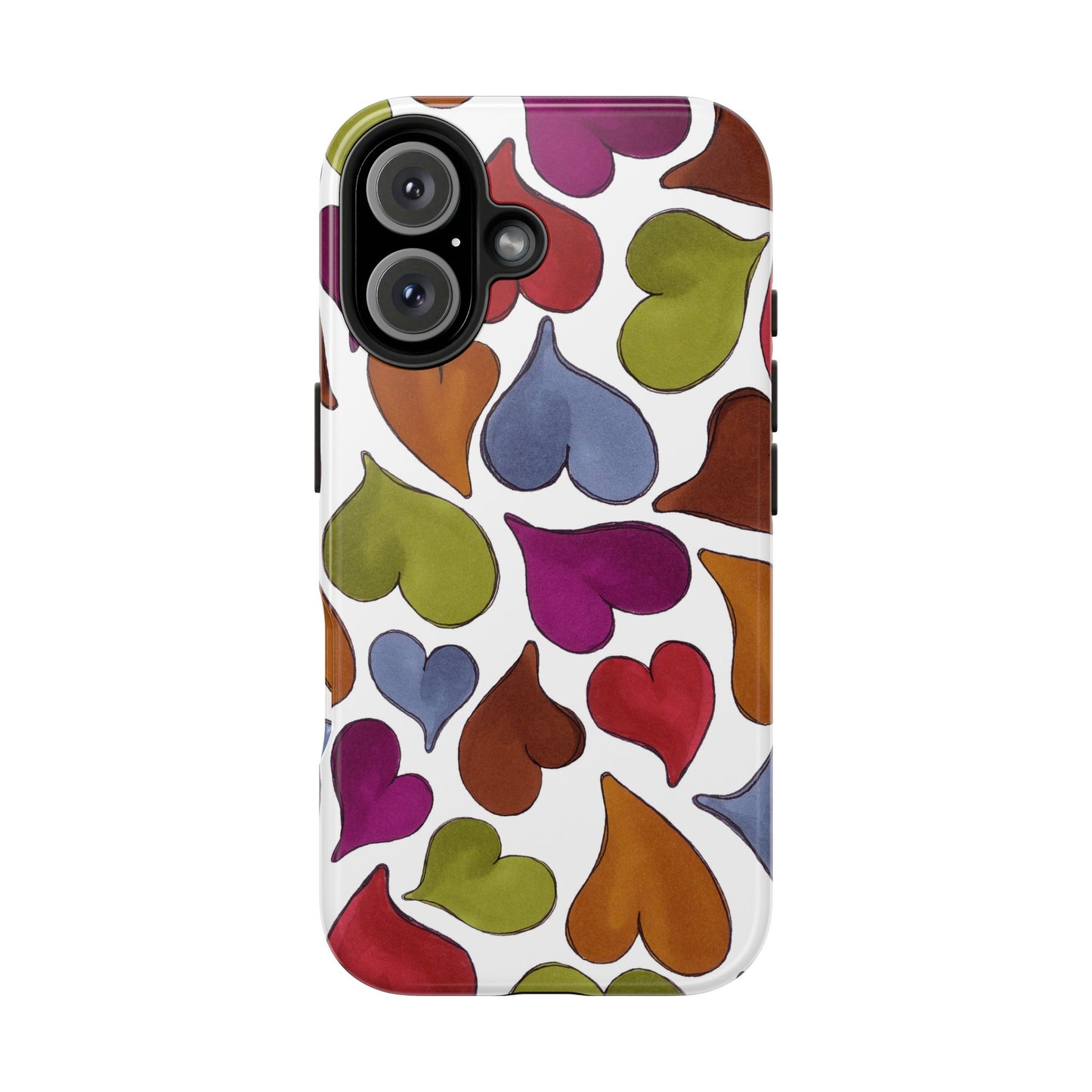 Big Hearted White Phone Case