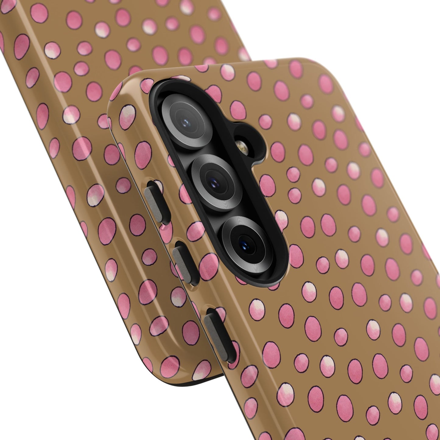 Egg Dots Chocolate / Pink Phone Case