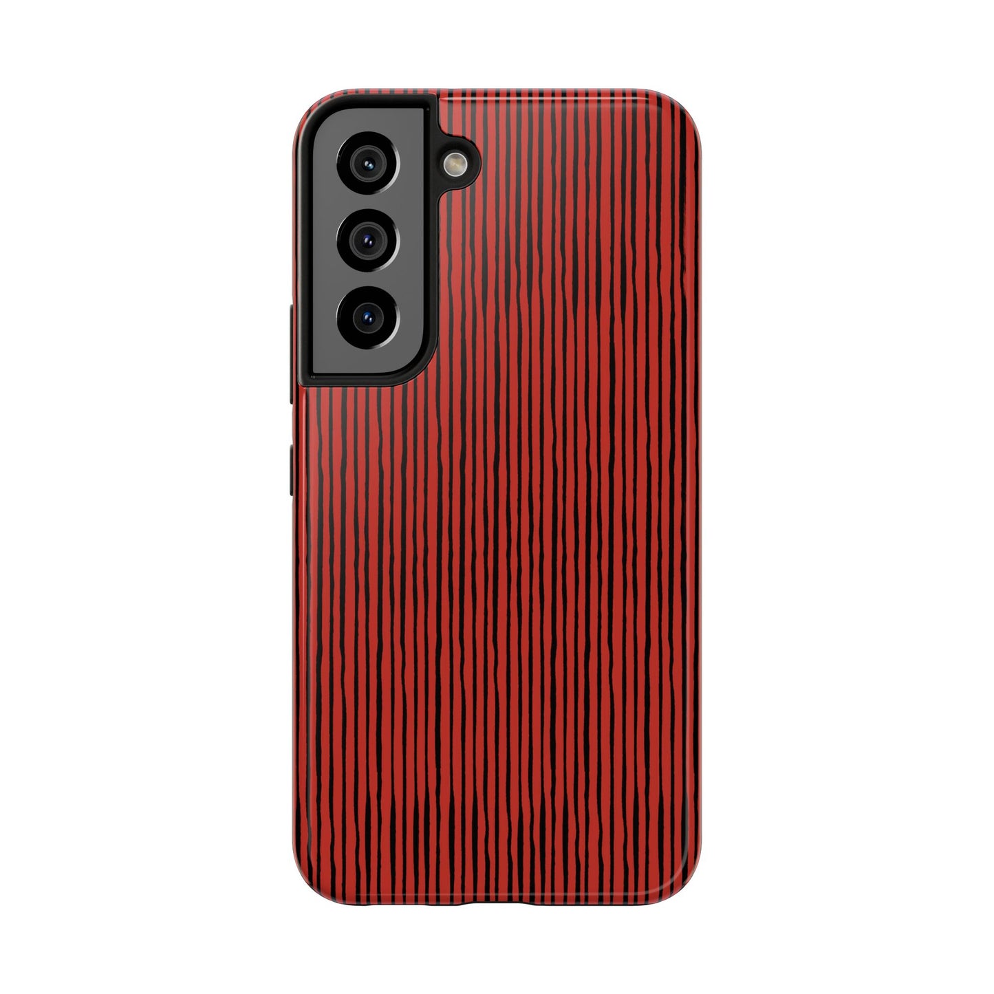 Quirky Bias Stripe Red / Black Phone Case