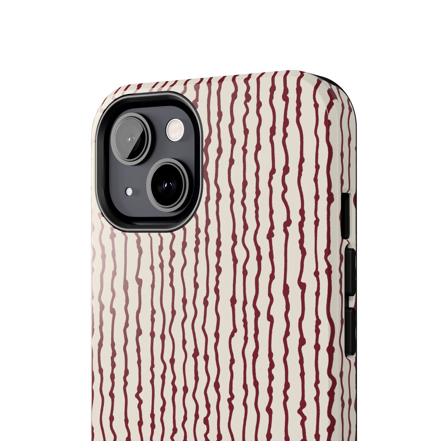 Faux Seersucker Ivory / Red Phone Case