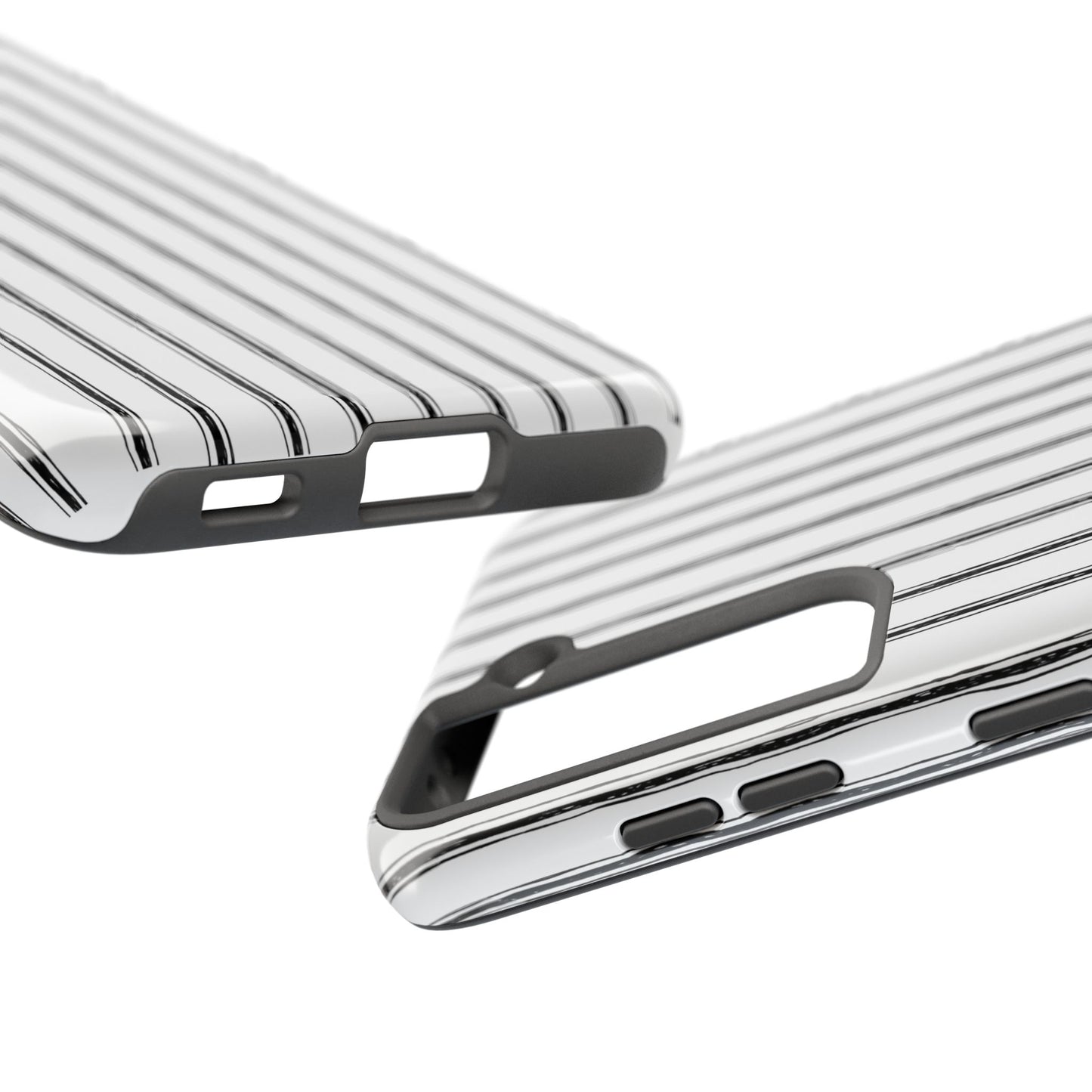 Napkin Stripe White / Black Phone Case