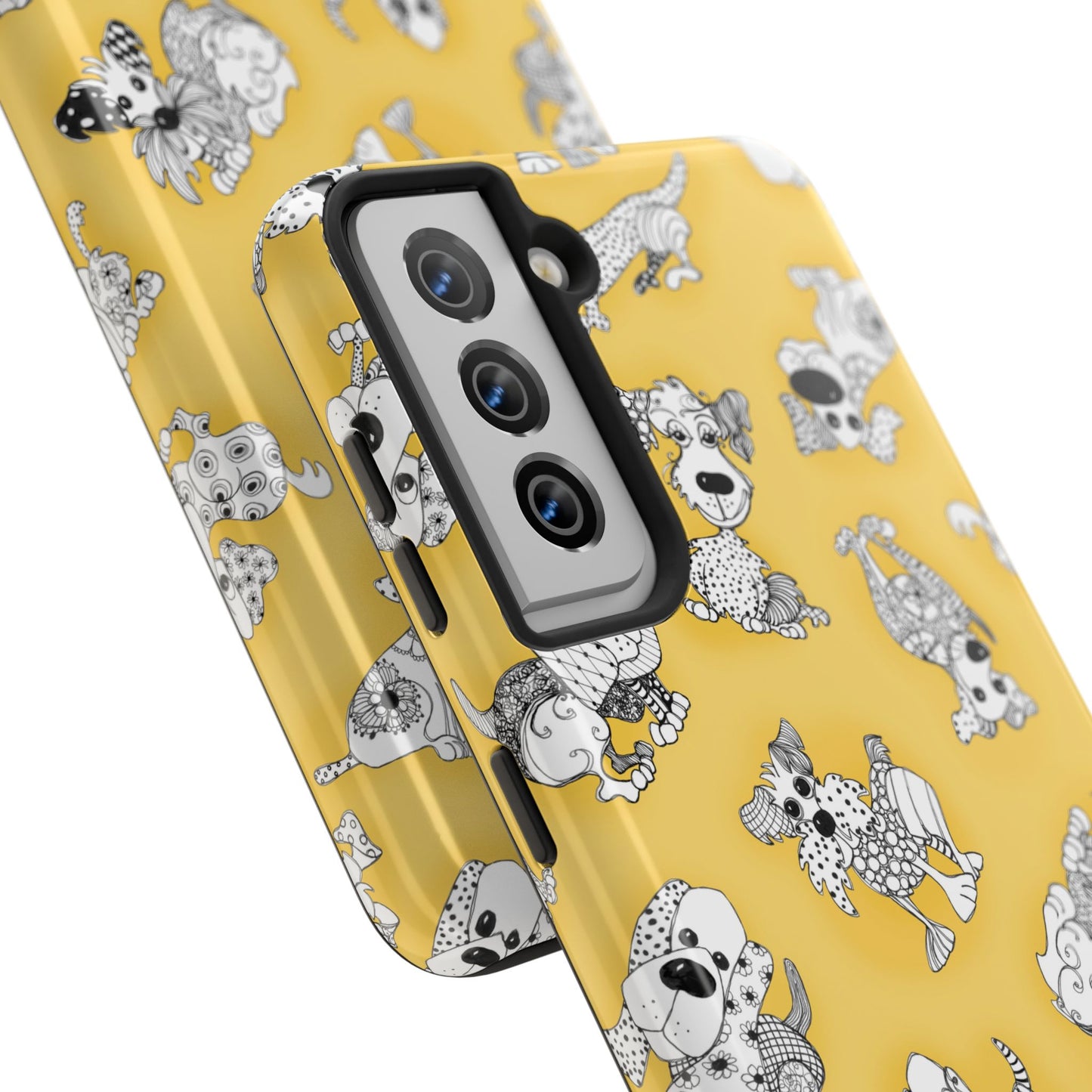 Doodle Dogs Yellow Phone Case