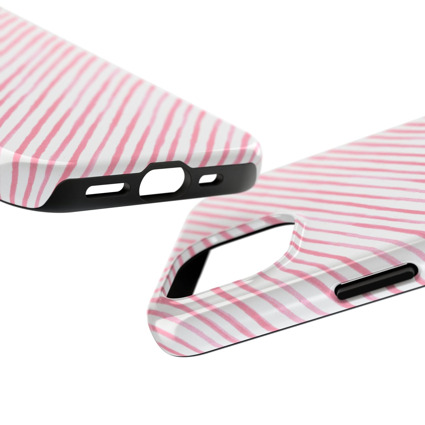 Bias Stripe White / Pink Phone Case