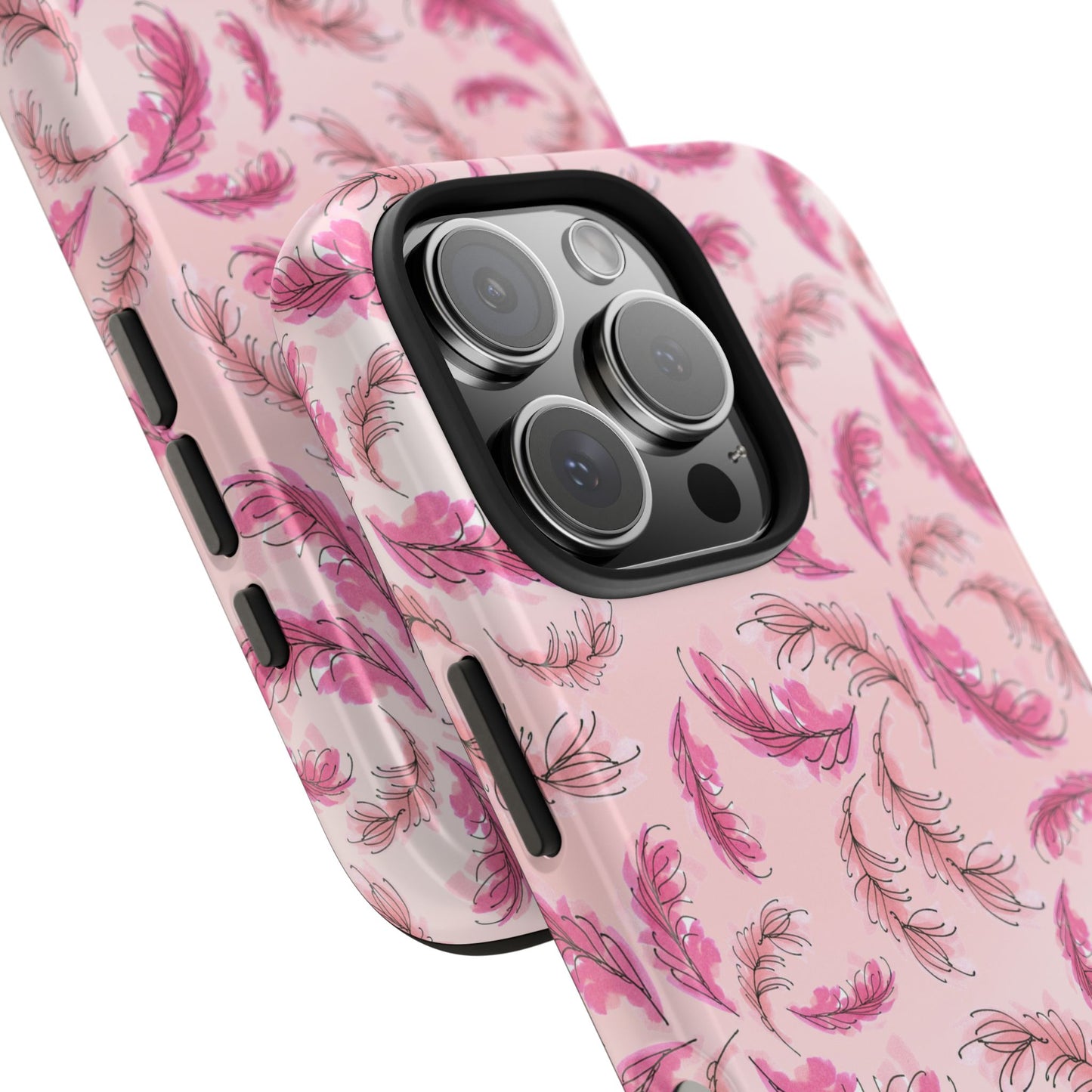 Flam Feathers Pink Phone Case