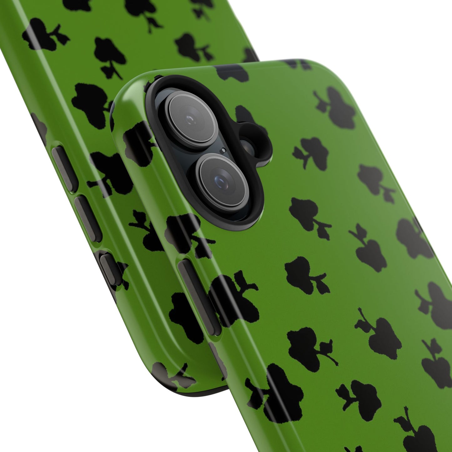 Happy Apples Green / Black Phone Case