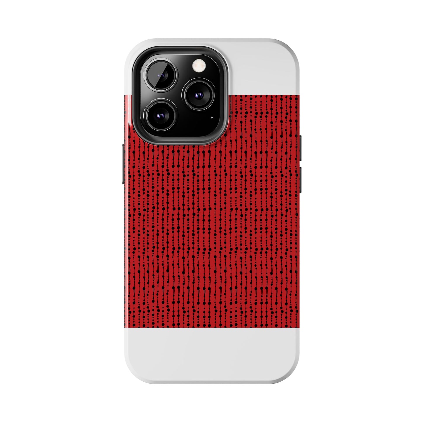 Beaded Curtain Red / Black Phone Case