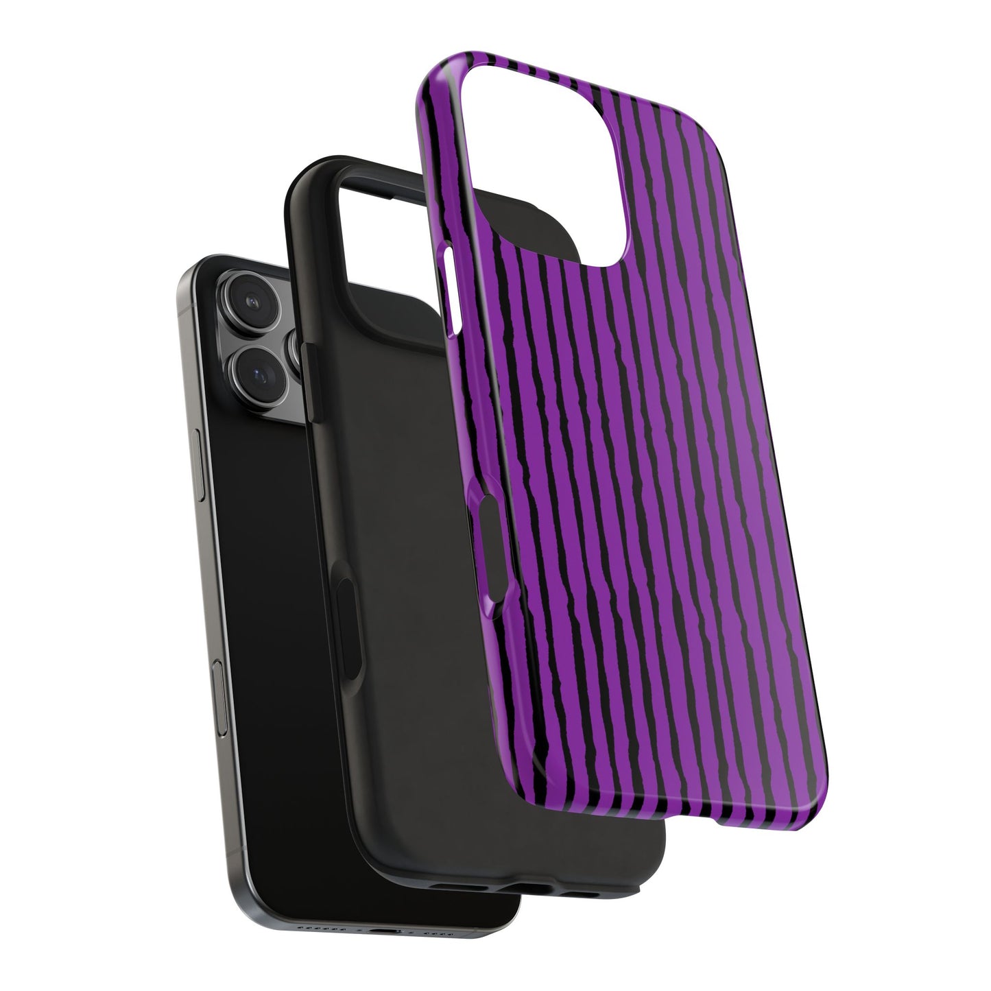 Sorta Stripe Purple / Black Phone Case