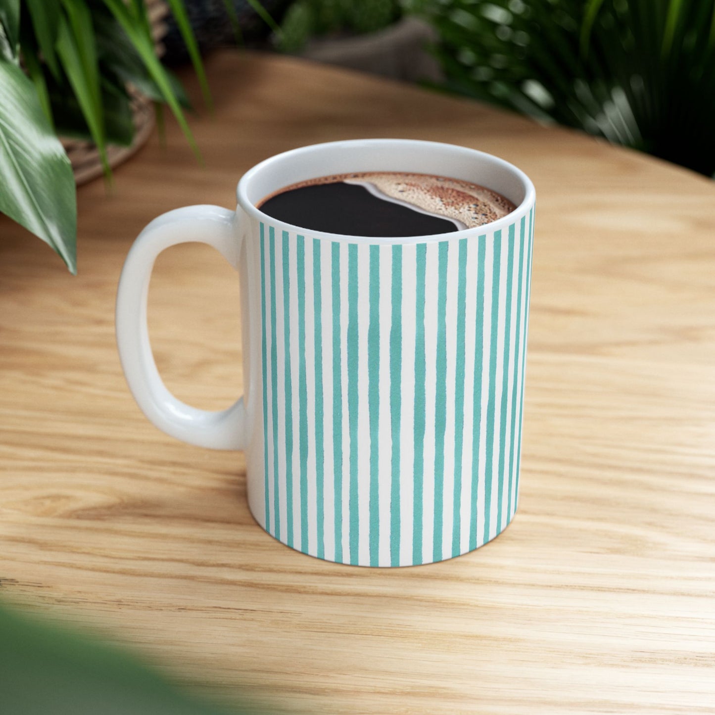 Lazy Stripe Turquoise Cup