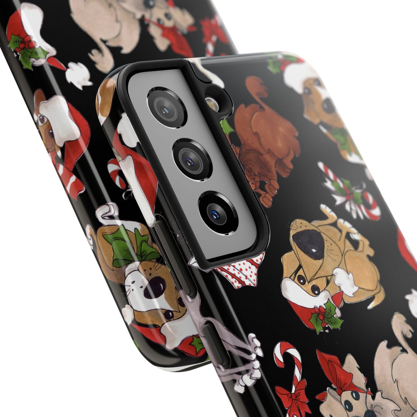 Doggie Toss Black Phone Case
