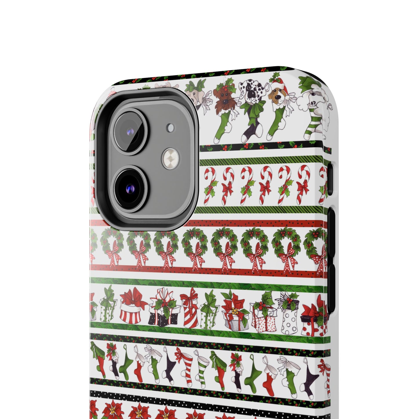 Holiday Borders White Phone Case