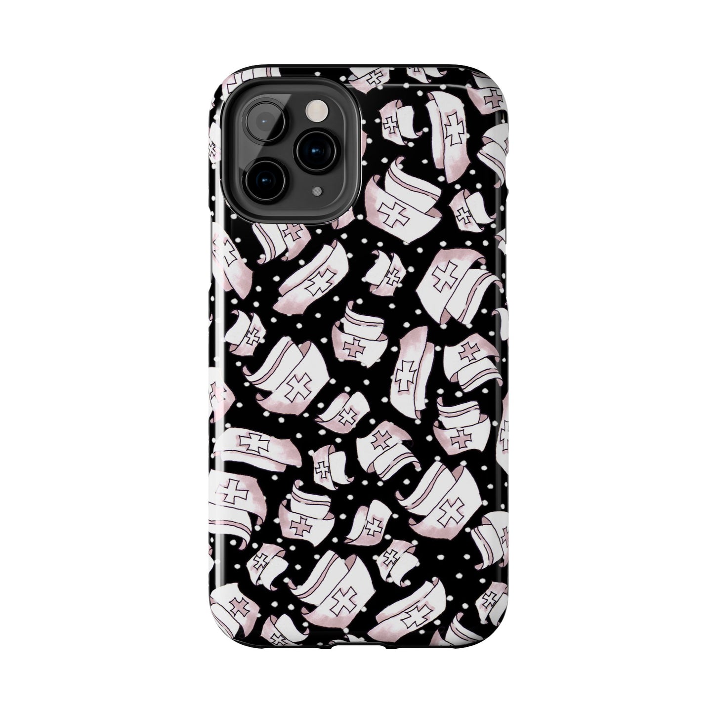 Med Hats Black Phone Case