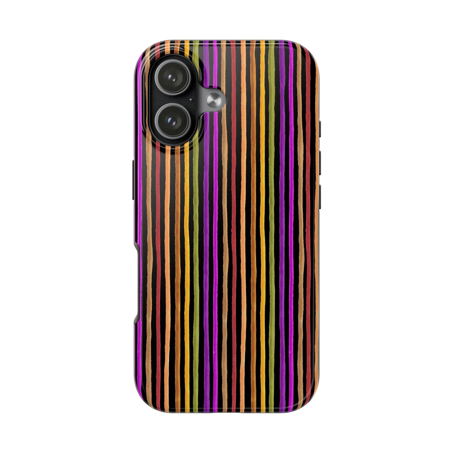 Spice Stripe Black Phone Case