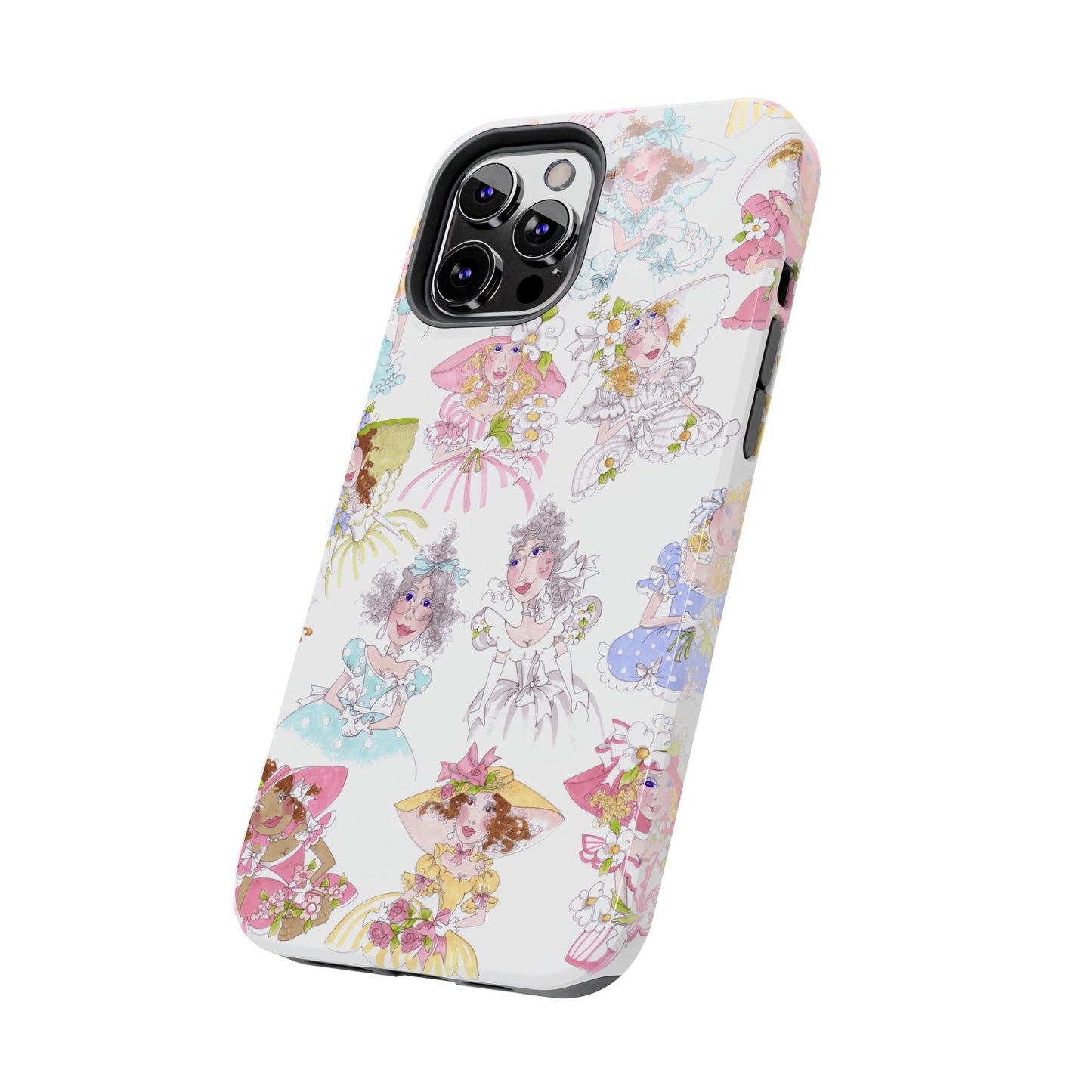 Tossed Belles White Phone Case